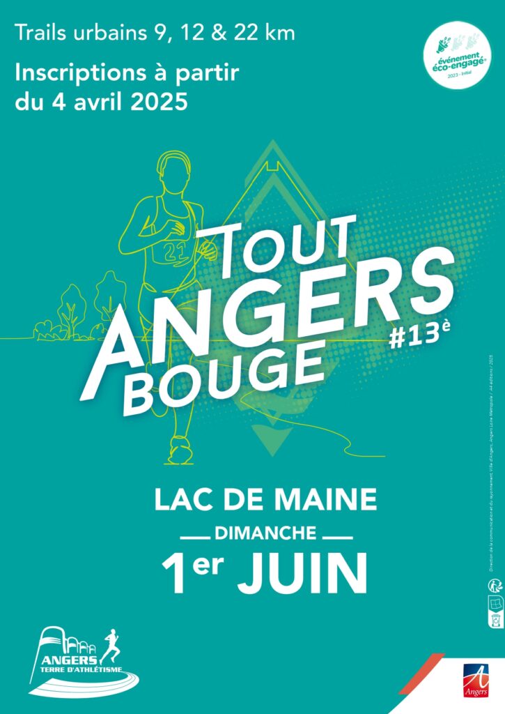 Tout Angers Bouge le 1er juin 2025 -parcours de 9,12 et 22km